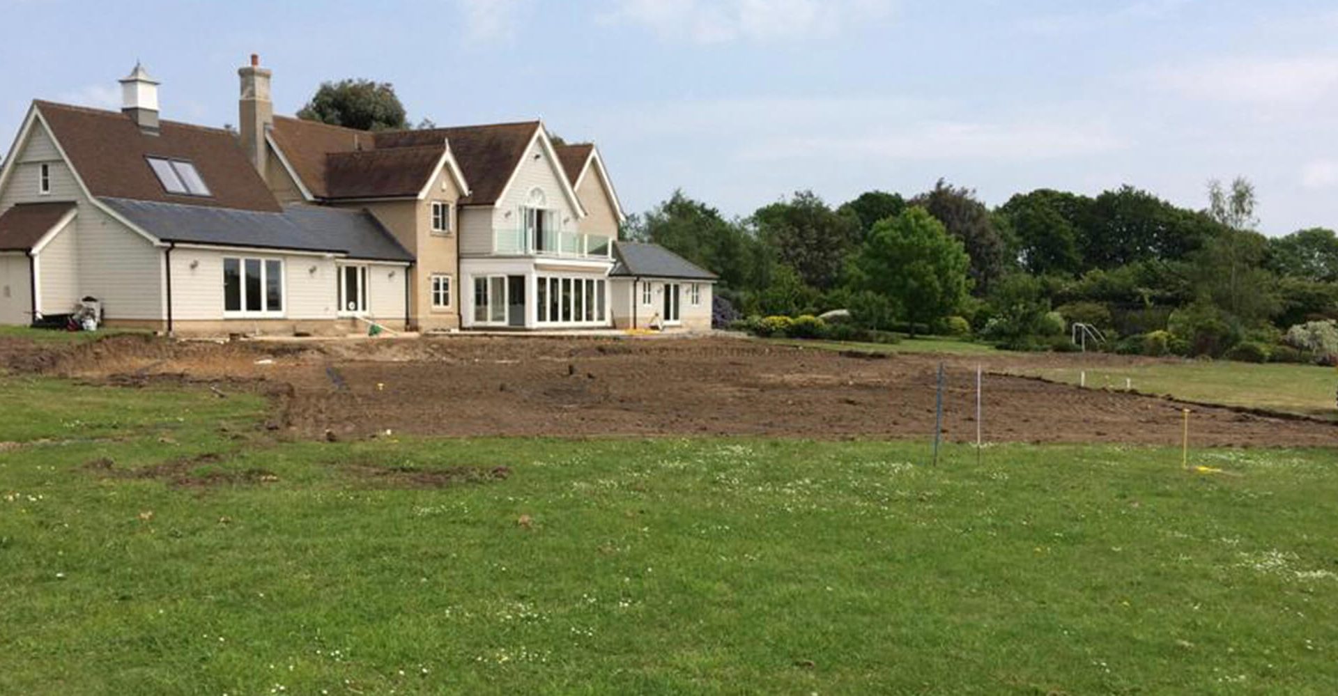 Rear view of early stage groundworks