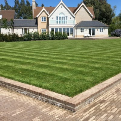 finished landscape and groundworks project by C&S Construction
